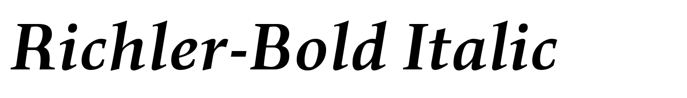 Richler-Bold Italic